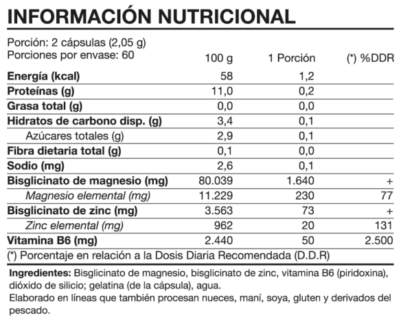 175911-1600-auto ZMA COMPLEX 120 CAPSULAS- FOODTECH
