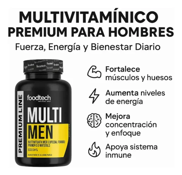 D_NQ_NP_2X_630870-MLA87560072756_072025-F MULTI MEN 180 CAPSULAS -FOODTECH