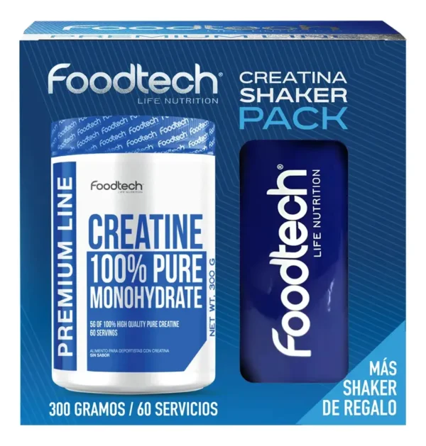 PACK CREATINA PURA MONOHIDRTADA 300 GR- FOOD TECH