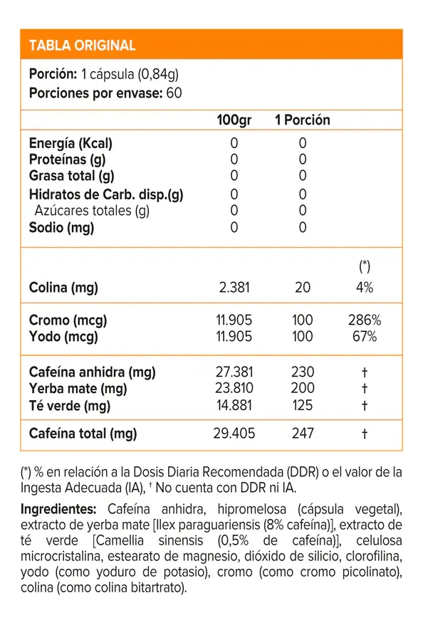 LIPO 6 HARDCORE 60 CAPSULAS- NUTREX