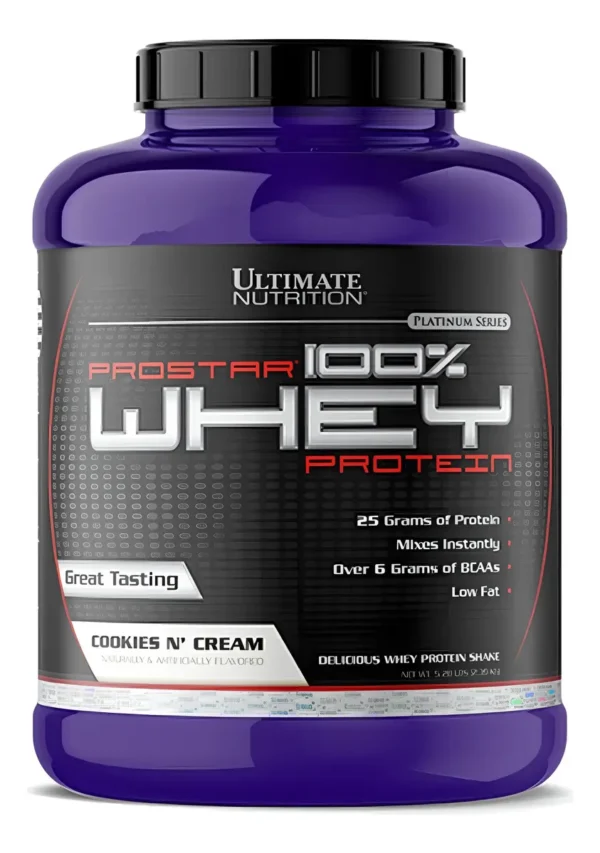 D_NQ_NP_2X_841412-MLA99958771361_112025-F PROSTAR 100% WHEY PROTEIN COOKIES AND CREAM 5LB - ULTIMATE NUTRITION