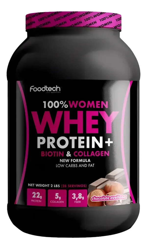 WHEY PROTEIN ISOLATE BIOTIN CHOCOLATE AVELLANA 2LB - FOODTECH