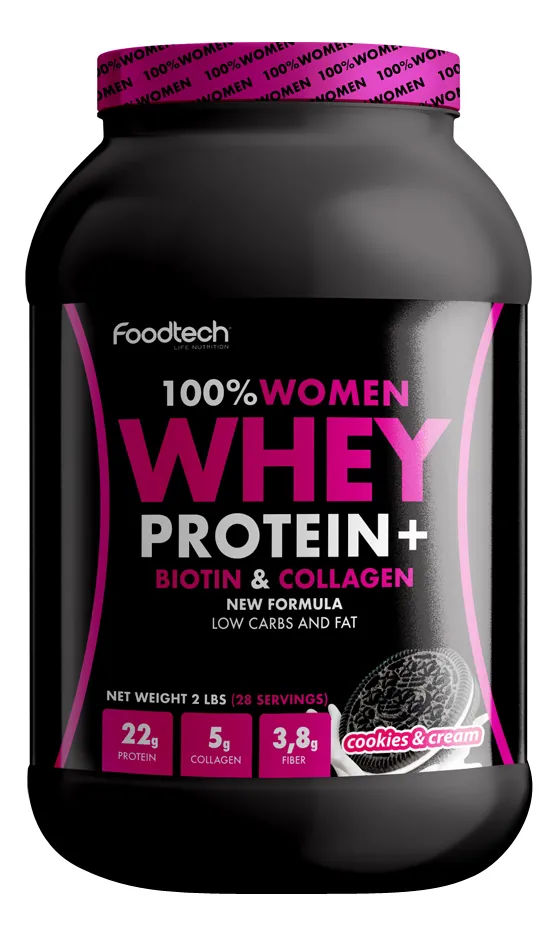 WHEY PROTEIN ISOLATE BIOTIN COOKIES Y CREAM 2LB - FOODTECH