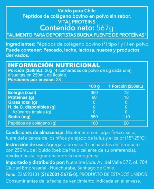 COLLAGEN PEPTIDES 567 gr - VITAL PROTEINS