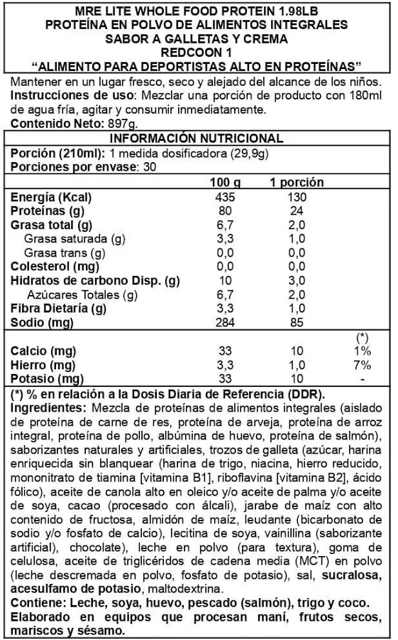 shopping MRE COOKIES CREAM 1 LB- REDCON1